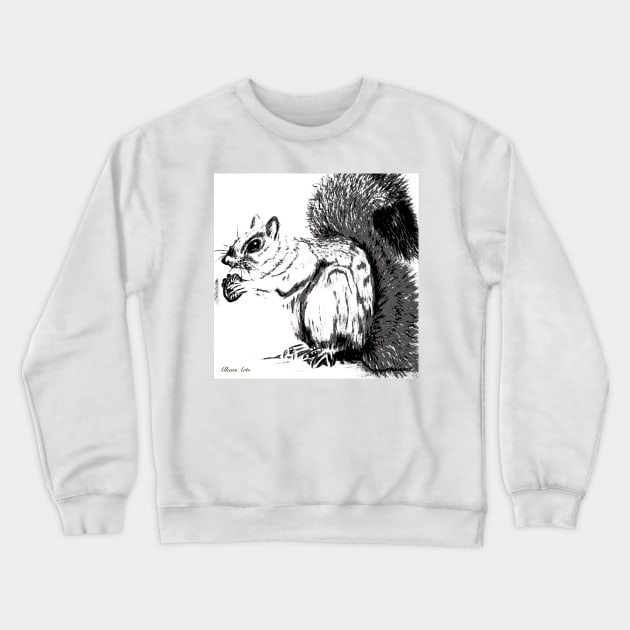 Grey Squirrel Crewneck Sweatshirt by AllansArts